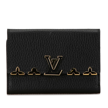 LOUIS VUITTON Taurillon Capucines Compact Wallet Small Wallets