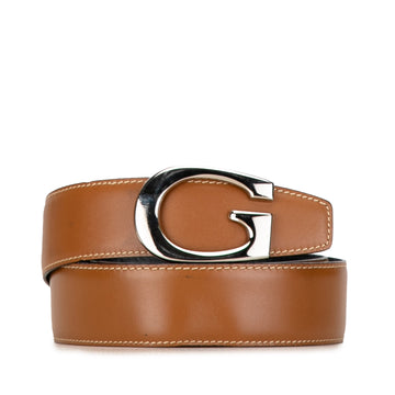 GUCCI G Buckle Leather Belt