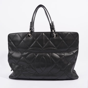 Chanel Shopper Tote Black Leather