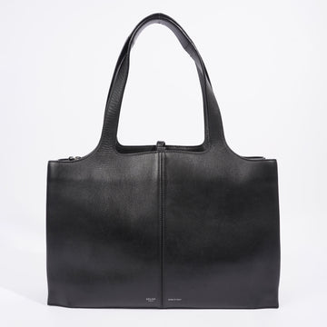 Celine Trifold Bag Black Leather Medium
