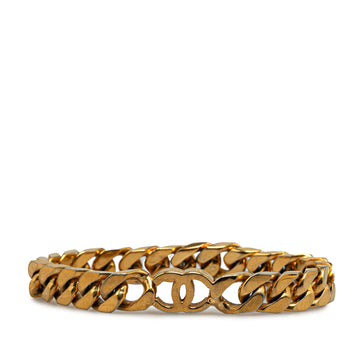 CHANEL Gold Plated CC Chain Bracelet Costume Bracelet