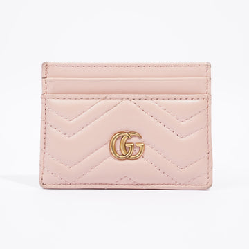 Gucci GG Marmont Card Case Pink Matelasse Leather