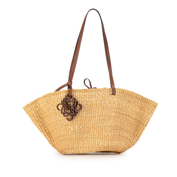 LOEWE Small Raffia Shell Basket Tote Tote Bag