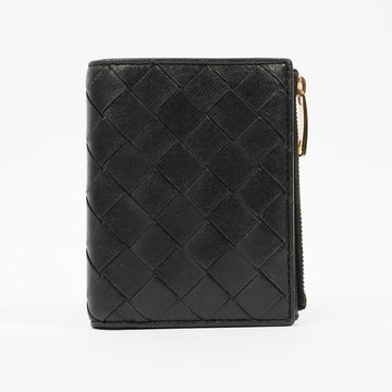 Bottega Veneta Bifold Wallet Black Intrecciato Leather
