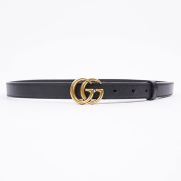 Gucci GG Marmont Belt Black / Gold Leather 75cm / 30