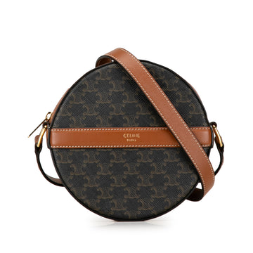 CELINE Triomphe Round Purse on Strap Crossbody Bag