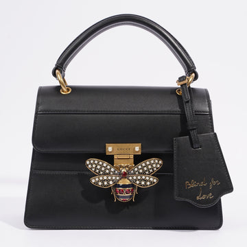 Gucci Queen Margaret Top Handle Black Leather