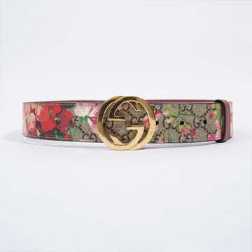 Gucci Interlocking Belt Supreme / Floral Coated Canvas 75cm 30