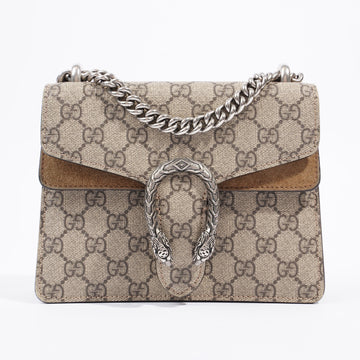 Gucci Dionysus Mini Beige And Ebony GG Supreme Coated Canvas