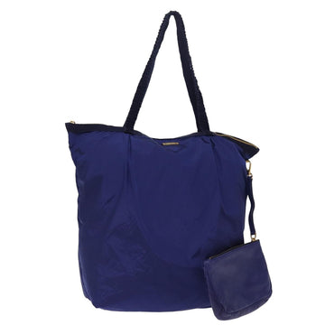 MIU MIU Tote Bag Nylon Blue Auth ac3016
