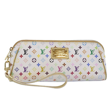 LOUIS VUITTON Monogram Multicolor Kate Accessory Pouch White M55212 Auth ac3025