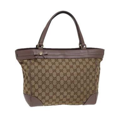 GUCCI GG Canvas Tote Bag Beige 257061 Auth ac3097