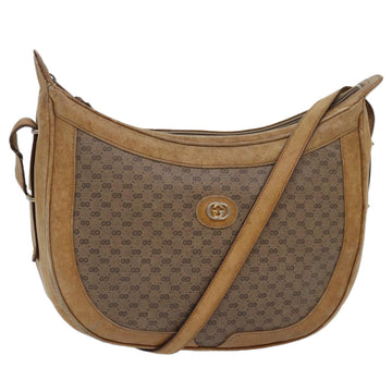 GUCCI Micro GG Supreme Shoulder Bag PVC Leather Beige 46 001 4856 Auth ac3114