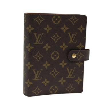 LOUIS VUITTON Monogram Agenda MM Day Planner Cover R20105 LV Auth ac3152