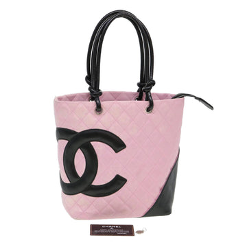 CHANEL Cambon Line Shoulder Bag Caviar Skin Pink CC Auth am4029A