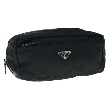 PRADA Clutch Bag Nylon Black Auth am5577