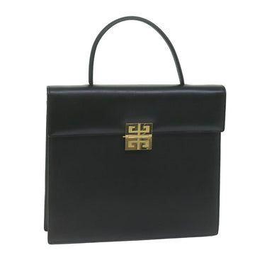 GIVENCHY Hand Bag Leather Black Auth am5705
