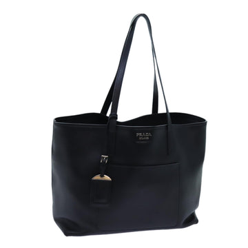 PRADA Tote Bag Leather Black 1BG046 Auth am6062