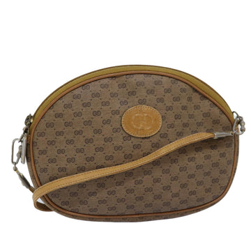 GUCCI Micro GG Supreme Shoulder Bag PVC Beige Auth am6185