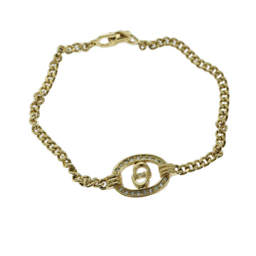 CHRISTIAN DIOR Bracelet Metal Gold Auth am6231