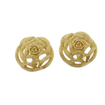 CHRISTIAN DIOR Earring Gold Auth am6232