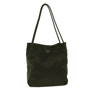 PRADA Shoulder Bag Nylon Khaki Auth am6293