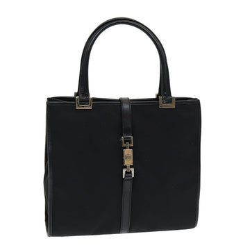 GUCCI Jackie Hand Bag Nylon Black 002 1065 Auth am6548