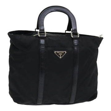 PRADA Hand Bag Nylon Black Auth am6693