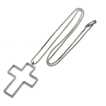 GUCCI Cross Necklace Ag925 Silver Auth am6763