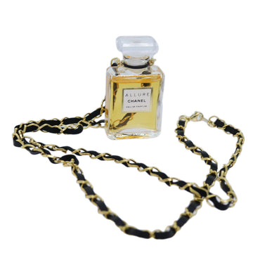 CHANEL Perfume Necklace Gold CC Auth ar11599B