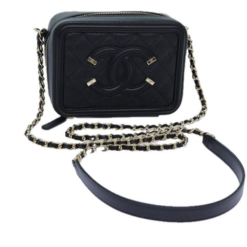 CHANEL Chain CC Figly Mini Bag Caviar Skin Black A84452 CC Auth ar11762A