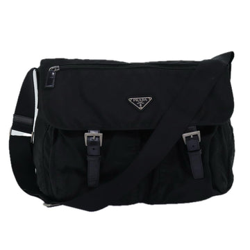 PRADA Shoulder Bag Nylon Black Auth ar11822