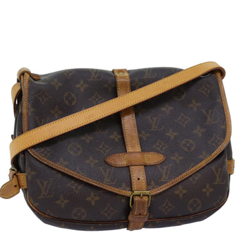 LOUIS VUITTON Monogram Saumur 30 Shoulder Bag M42256 LV Auth ar11831