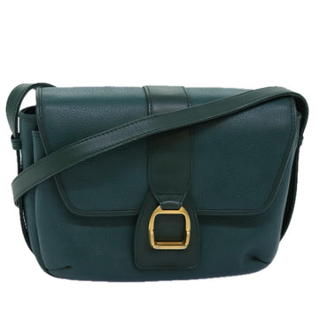 GUCCI Shoulder Bag Leather Green Auth ar11848