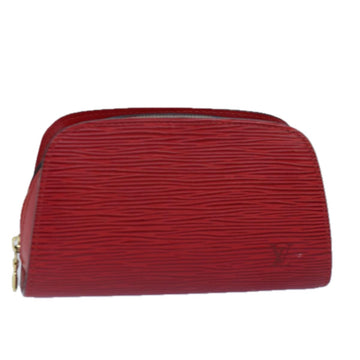 LOUIS VUITTON Epi Dauphine PM Pouch Red M48447 LV Auth ar11862