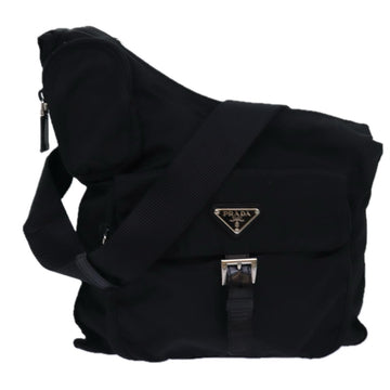 PRADA Shoulder Bag Nylon Black Auth ar11982