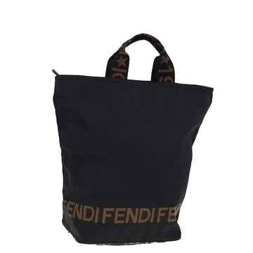 FENDI Tote Bag Canvas Black Auth ar11998