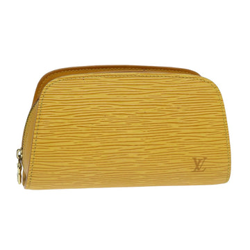 LOUIS VUITTON Epi Dauphine PM Pouch Yellow M48449 LV Auth ar12013