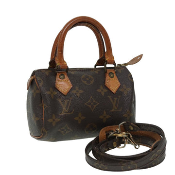 LOUIS VUITTON Monogram Mini Speedy Hand Bag M41534 LV Auth ar12016