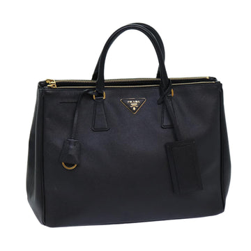 PRADA Hand Bag Safiano leather Black Auth ar12030