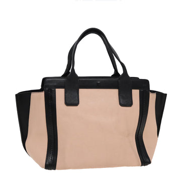 Chloe Tote Bag Leather Beige Auth ar12036