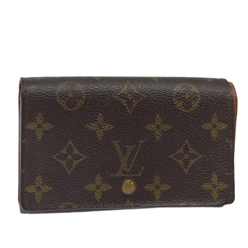 LOUIS VUITTON Monogram Porte Monnaie Billets Tresor Wallet M61730 Auth ar12066