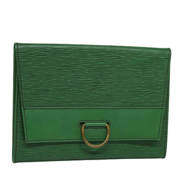 LOUIS VUITTON Epi Jena Clutch Bag Green M52724 LV Auth ar12186