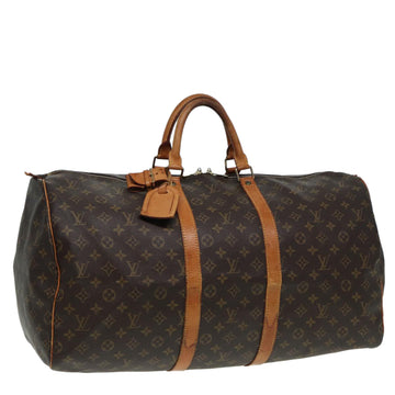 LOUIS VUITTON Monogram Keepall 55 Boston Bag M41424 LV Auth ar12337