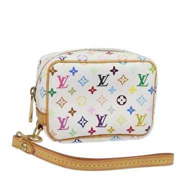 LOUIS VUITTON Monogram Multicolor Trousse Wapity Pouch White M58033 Auth ar12360