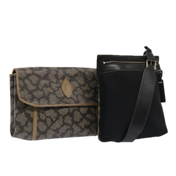 SAINT LAURENT  gucci Clutch Bag 2Set Gray Black Auth ar12428