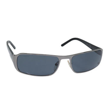 PRADA Sunglasses metal Black Silver Auth ar12441