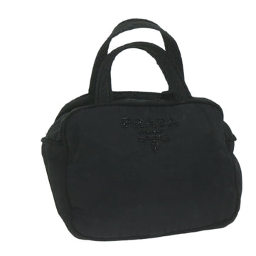 PRADA Hand Bag Nylon Black Auth bs11649