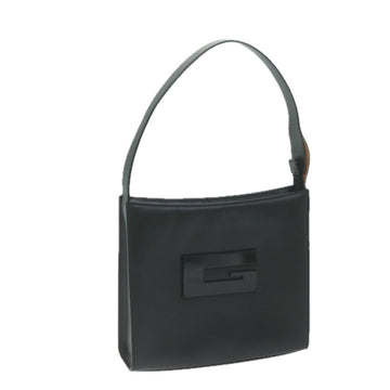 GUCCI Shoulder Bag Leather Black Auth bs11666