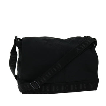 BURBERRY Shoulder Bag Canvas Black Auth bs12801